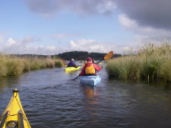 Kayaking through North River salt marsh