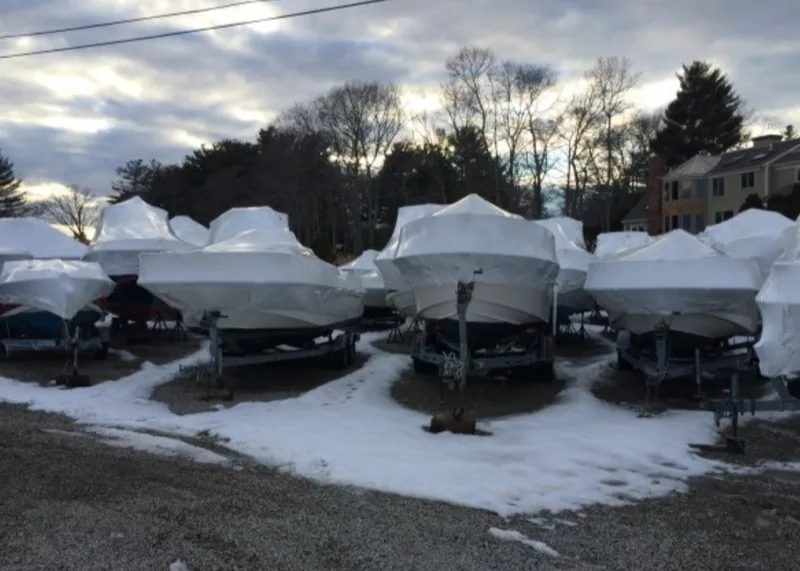 Boats in professional winter storage